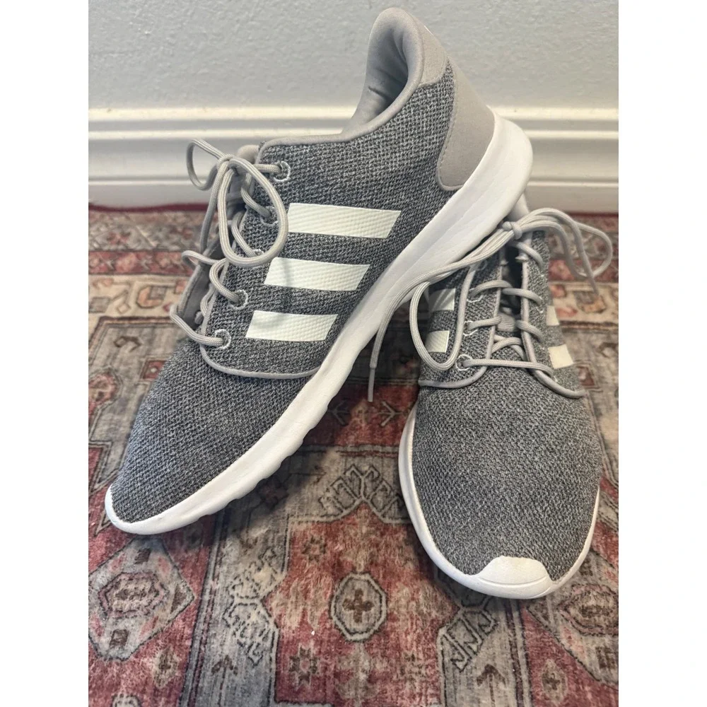Adidas Cloudfoam Lite Racer Mens‎ Grey White Sneakers AW4313 Size 9